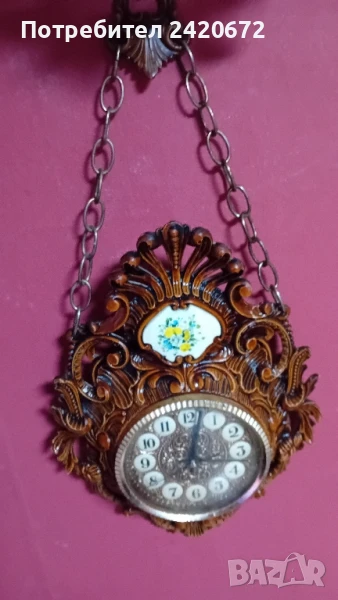 ретро стенен часовник барок, снимка 1