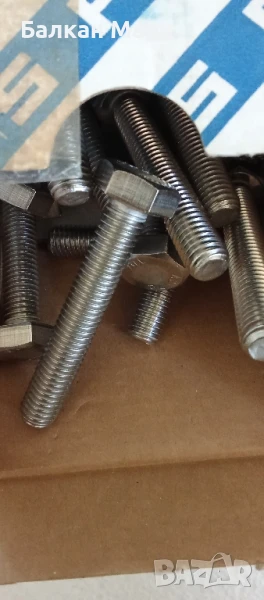 Болтове с пълна резба DIN 933, A2 – неръждаема стомана, М10x60,50бр., снимка 1