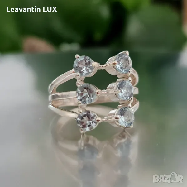 5738
Сребърен пръстен със син Топаз
, снимка 1