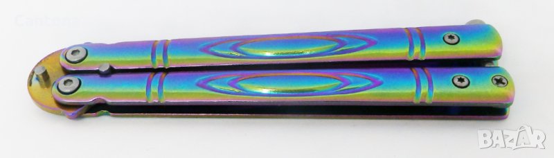 Нож пеперуда - хамелеон (преливащи цветове), снимка 1