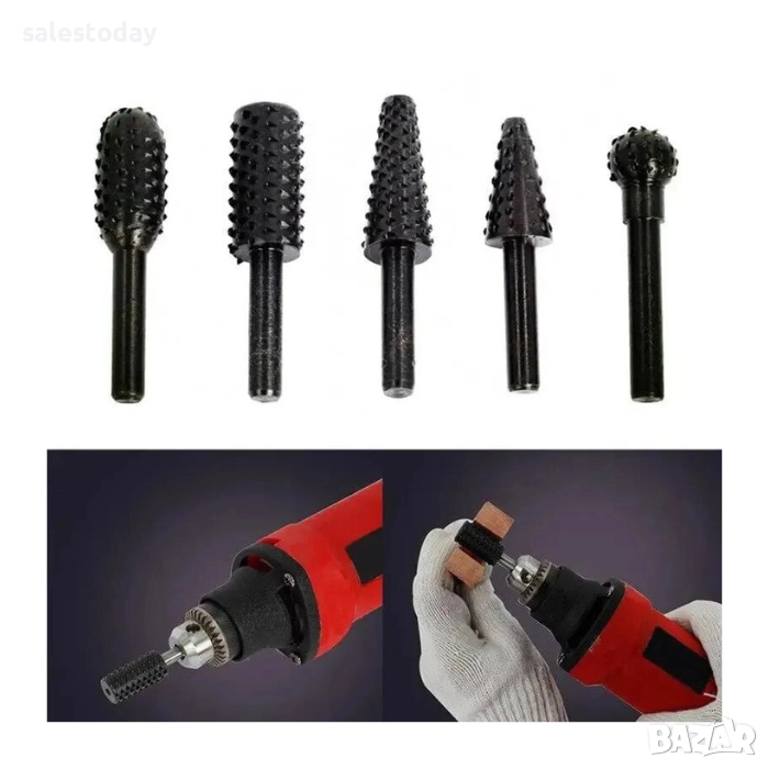 Комплект фрези за дърво ,5 бр, снимка 1