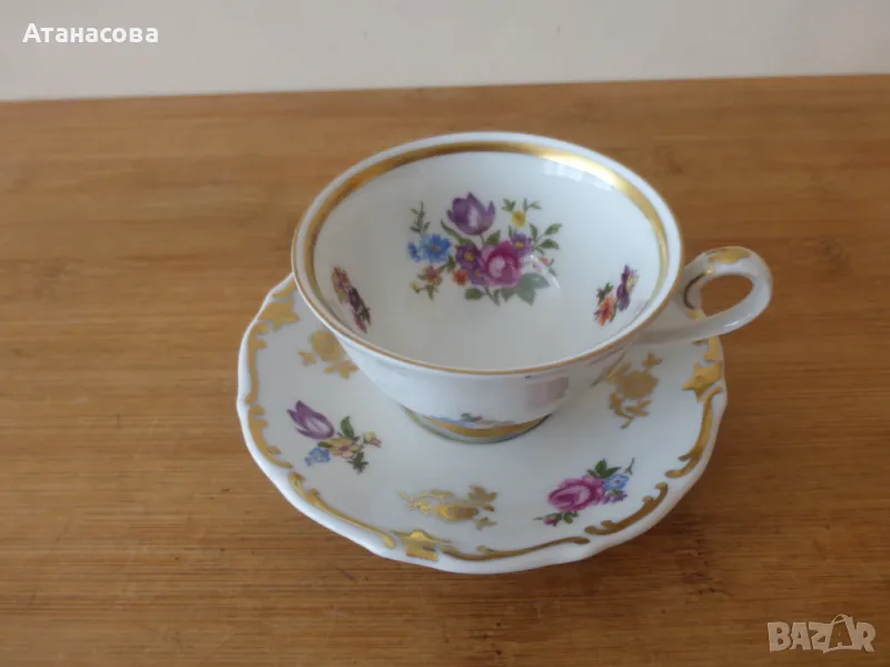 Колекционерска порцеланова чаша за кафе сет Райхенбах 1970 г, снимка 1