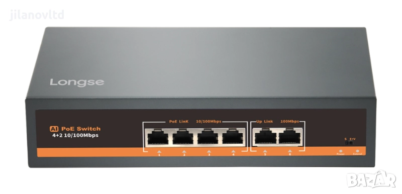 ПРОМОЦИЯ 4+2 PoE Switch Longse HT42FA 78W с ГАРАНЦИЯ Комутатор, СУИЧ, снимка 1