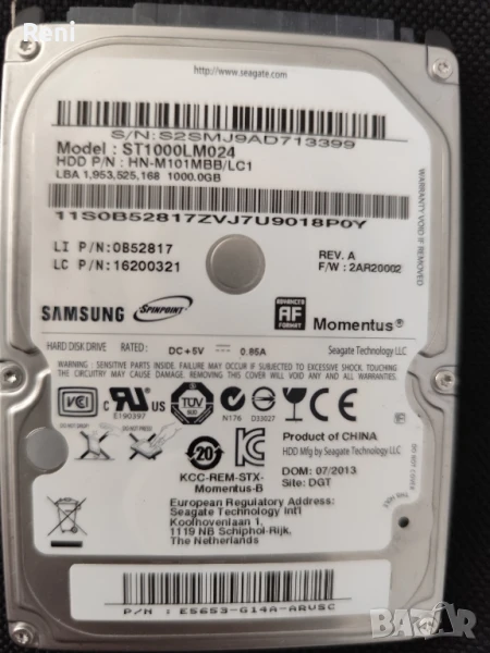 Samsung HDD 1TB , снимка 1