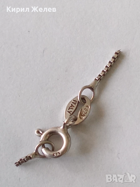 Сребърна карабинка закопчалка 35517, снимка 1