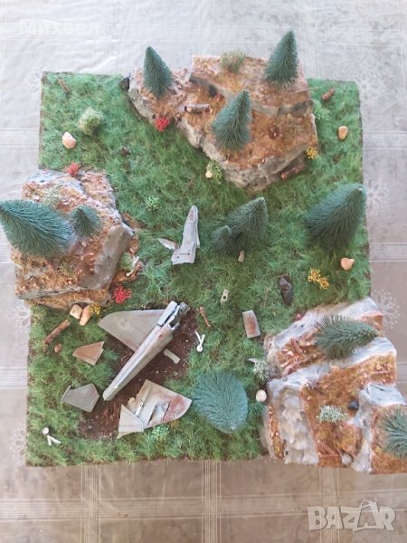 Макет / Диорама на Разбил се самолет в гората  , снимка 1