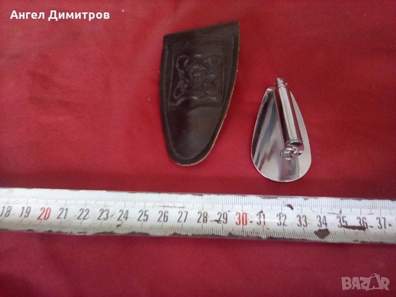 Метална обувалка СССР Новосибирск с калъф, снимка 1