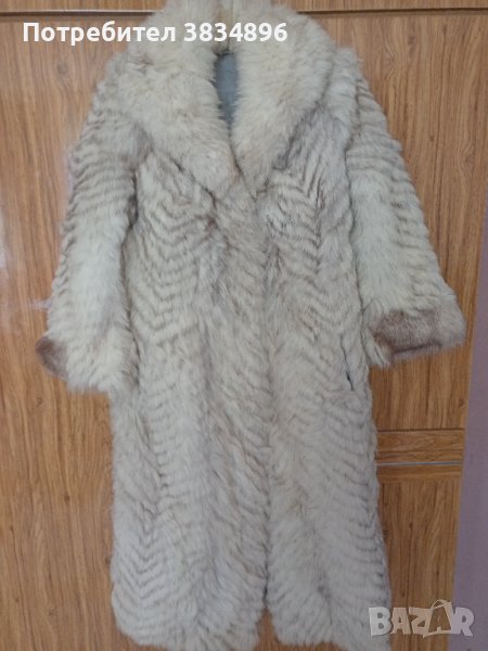 Палто ест. косъм от бяла лисица, снимка 1