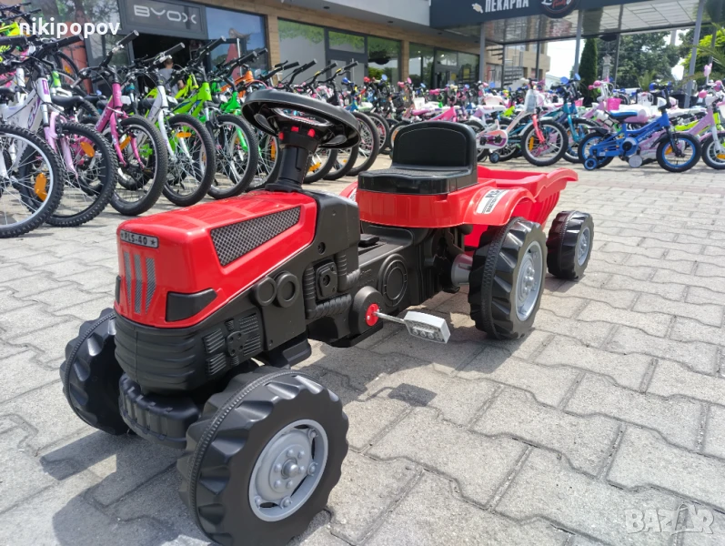 PILSAN Трактор с ремарке PLS-40 червен, снимка 1