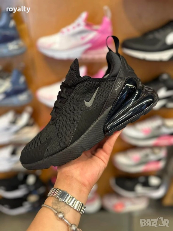 Nike Air Max 270 Черни Унисекс Маратонки 36-45 Номер с Кутия Най Висок Клас Реални Снимки , снимка 1