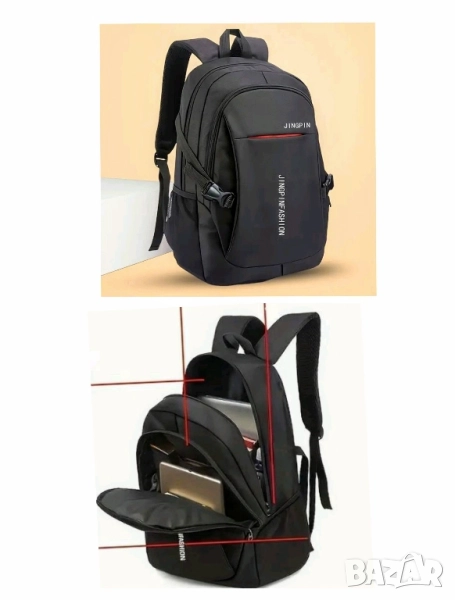 Качествена раница с голям капацитет и множество джобове , снимка 1