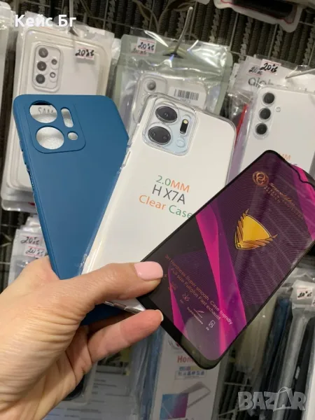 Honor X7A Силиконов кейс +стъклен протектор , снимка 1