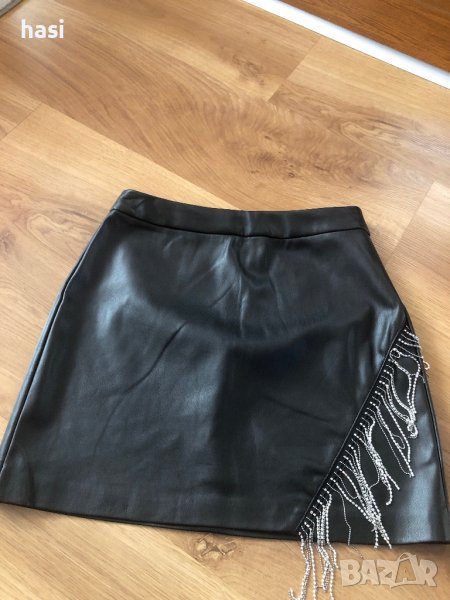 Кожена черна пола Calliope, снимка 1