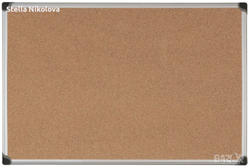 Коркова дъска 60/90см. С алуминиева рамка, снимка 1