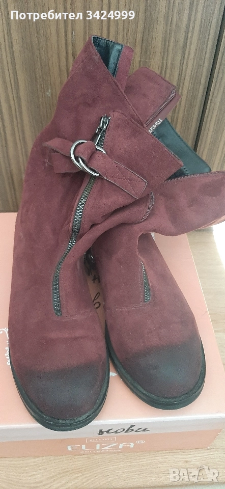 дамски боти цвят бордо, снимка 1
