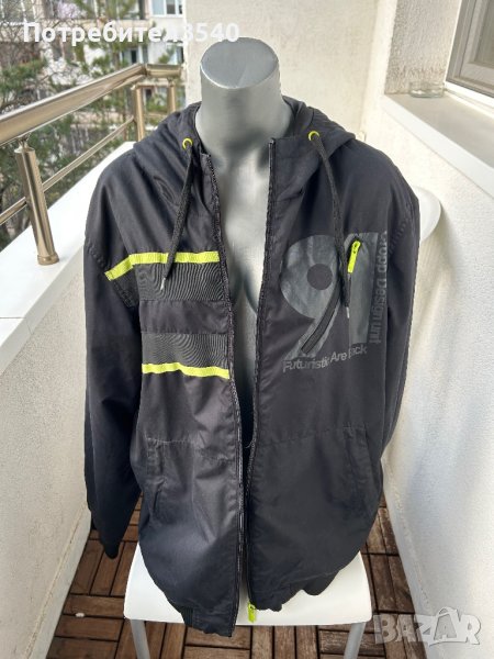 Черно мъжко яке с качулка Cropp, снимка 1