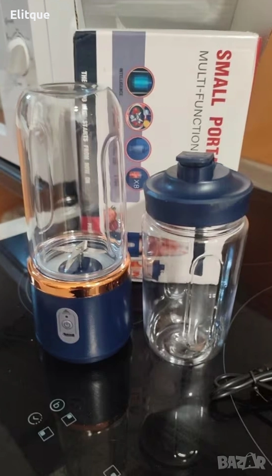 Мини блендер подходящ за различни сокове и смутита, снимка 1