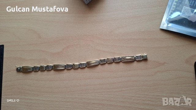 Мъжка златна гривна 15.06гр.дължина 22 см., снимка 3 - Гривни - 50083725