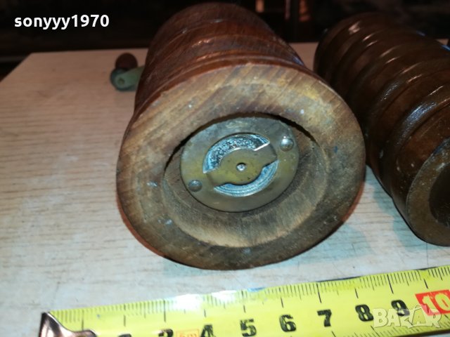 мелница солница-3бр дърво/метал от германия 0411211800, снимка 11 - Антикварни и старинни предмети - 34697205