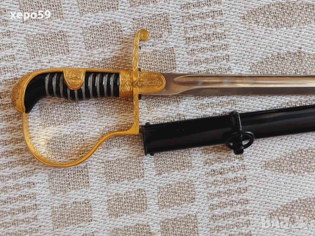 WW2- Парадна немска сабя-Вермахт 1933-34год.позлатена бронзова ръкохватка,като нова, 3 900 лв, снимка 13 - Антикварни и старинни предмети - 52265637