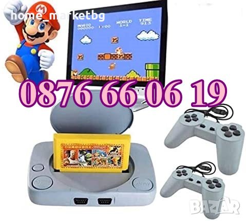 Телевизионна игра с вградени игри, ретро конзола с два джойстика и пистолет, Super Mario, снимка 3 - Други игри и конзоли - 43237435