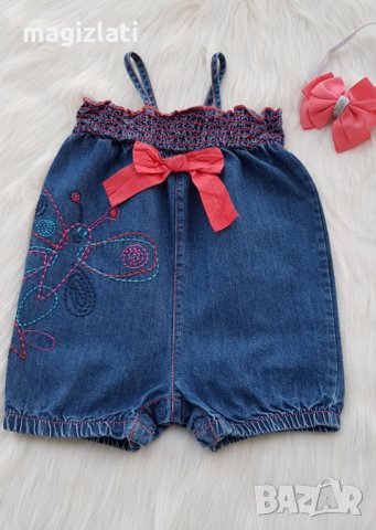 Дънков гащеризон 3-6 месеца, снимка 3 - Бебешки гащеризони - 33611373