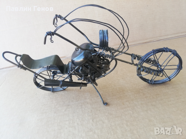 Много красив мотор ръчна изработка , ИЗЦЯЛО МЕТАЛЕН, снимка 4 - Антикварни и старинни предмети - 36443091