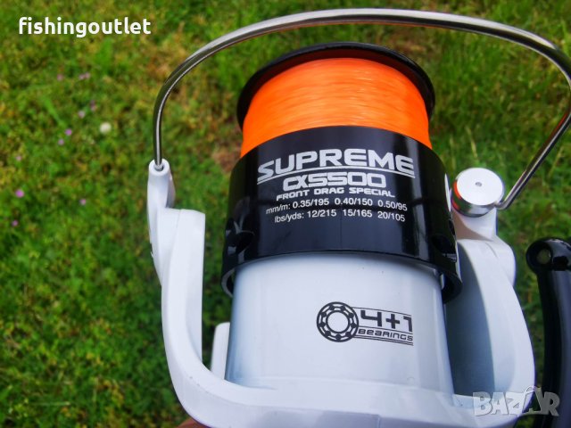 Морска макара с преден аванс EVO SUPREME 5500 с намотано влакно, снимка 4 - Такъми - 40614602