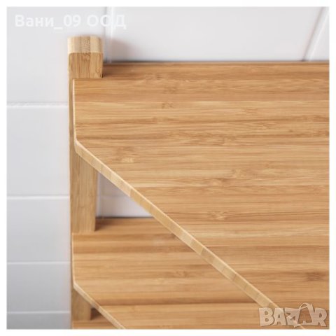 Ъглова бамбукова етажерка за баня, снимка 2 - Етажерки - 37635848