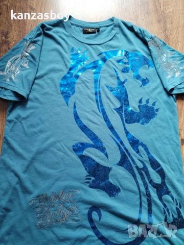 Christian Audigier - страхотна мъжка тениска Л, снимка 4 - Тениски - 53179190