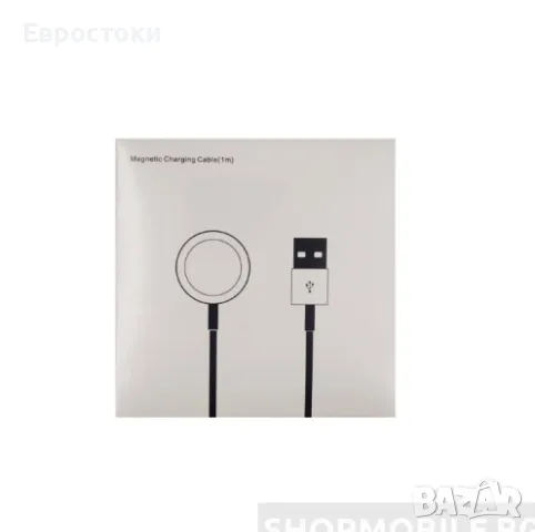 Безжично магнитно зарядно за Apple Watch, зарядно устройство за iWatch, USB кабел 1 м, цвят: бяло, снимка 4 - Аксесоари за Apple - 49786170