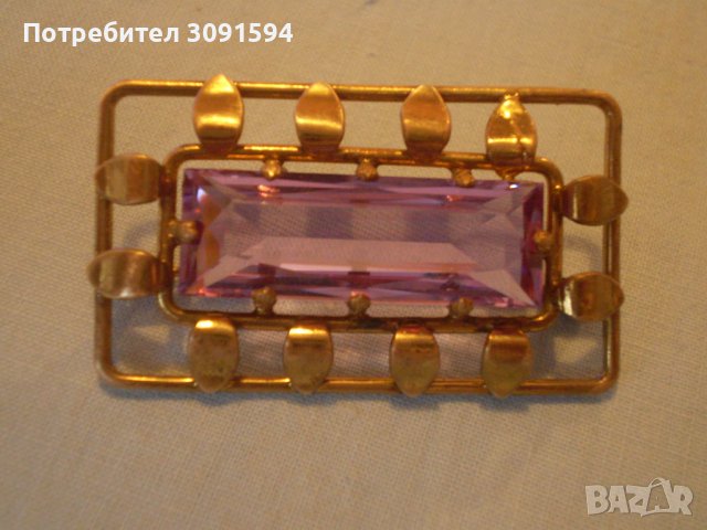 Антична  брошка - арт деко, снимка 6 - Антикварни и старинни предмети - 37513400