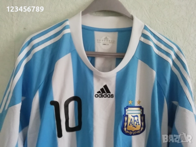Аржентина Марадона оригинална тениска фланелка Maradona Argentina Adidas 2XL , снимка 4 - Тениски - 51597876