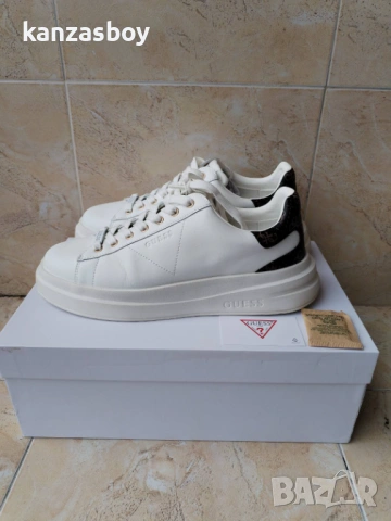 Guess Sneakers FMPVIBLEA12 White Brown - страхотни мъжки кецове КАТО НОВИ 43, снимка 4 - Кецове - 53386334
