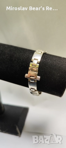 Масивна сребърна гривна с плочки , 19см , печати . , снимка 5 - Гривни - 52178694