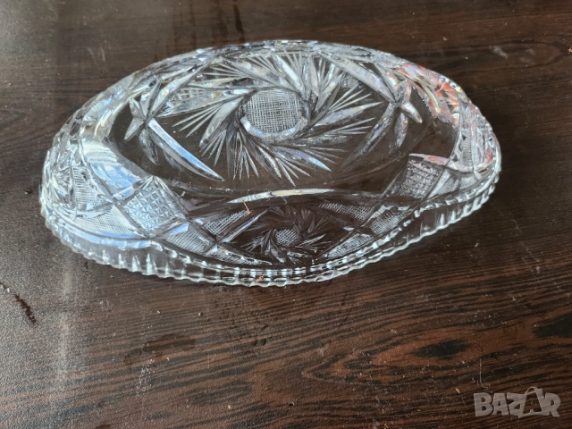 Кристалн: ваза -голяма, фруктиера, шампаниера, бомбониера - Полша, купи за сладолед, десерт - Чехия , снимка 9 - Други ценни предмети - 29087808