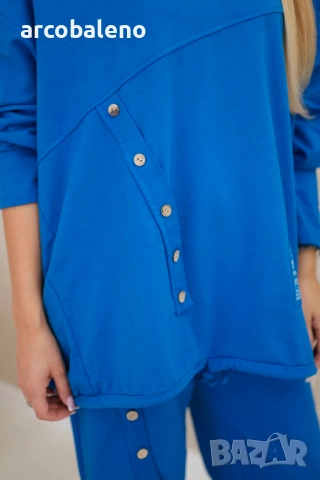 Дамски Oversize памучен комплект суичър + панталон, 5цвята , снимка 6 - Комплекти - 46988859