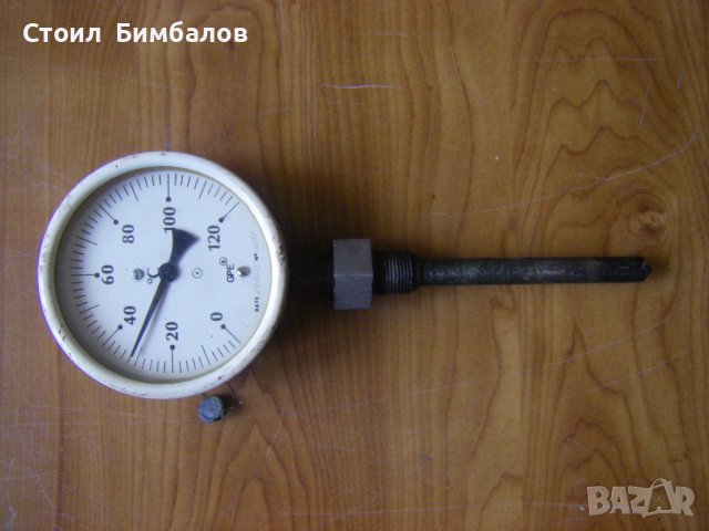 Немски промишлен термометър GPE , 0/+120 °C с диаметър ф 100мм., снимка 2 - Други машини и части - 42977752