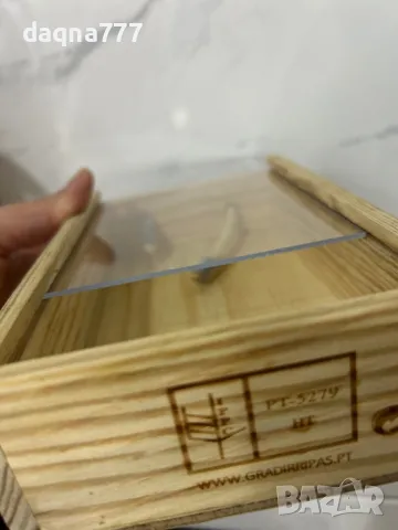 Нова дървена кутия с прозрачен капак Германия, снимка 3 - Декорация за дома - 49419697