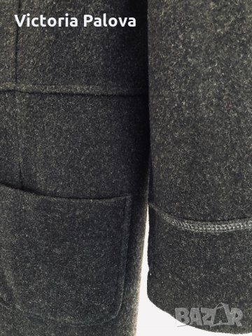 🇮🇹 Италианско дълго дизайнерско палто-жилетка  DI-LA, снимка 8 - Палта, манта - 28324840