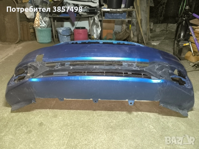 Продавам предна броня за 2019 Mitsubishi Space Star - синя металик, леко натисната-Ремонтирана, снимка 2 - Части - 52125077