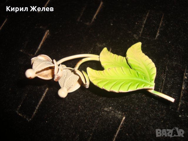 ПОЗЛАТЕНА БРОНЗОВА БРОШКА - ЦВЕТЕ АРТ НУВО СТИЛ 19698, снимка 3 - Други - 32239615