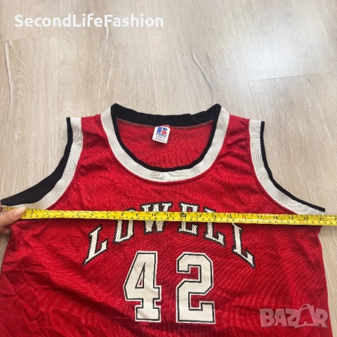 Баскетболен потник Russell Athletic Vintage дамски произведен в САЩ, #42 Lowell, снимка 4 - Потници - 53343673