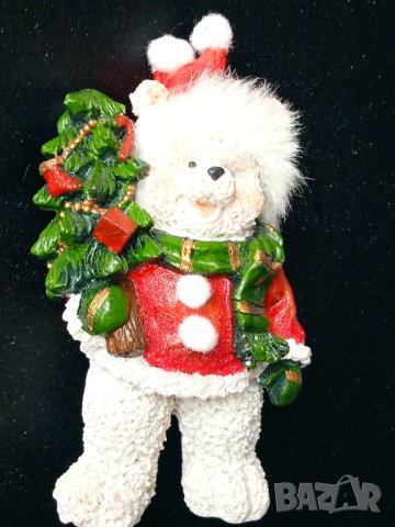 НОВО! Коледен Мечо с Елха. Коледна Украса, снимка 4 - Декорация за дома - 43120191