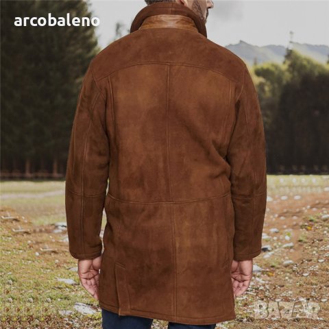 Мъжко палто с топла подплата със средна дължина и цип, 4цвята, снимка 7 - Палта - 43331029