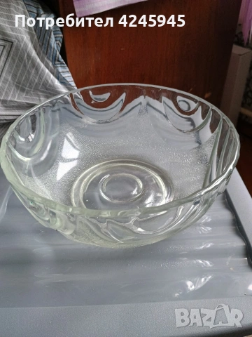 Стъклени фруктиери, снимка 3 - Сервизи - 53484272