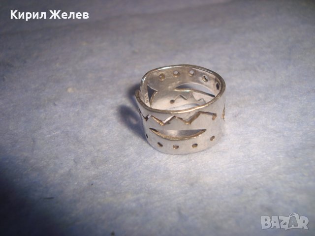 УНИКАЛЕН СТАР СРЕБЪРЕН АЖУРЕН АРТ ПРЪСТЕН РЕГУЛИРУЕМ СРЕБРО 925 ХУДОЖЕСТВЕНА РЪЧНА ИЗРАБОТКА 27151, снимка 11 - Пръстени - 36852553