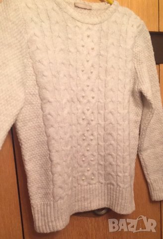 Страхотен пуловер с перли, снимка 3 - Блузи с дълъг ръкав и пуловери - 26820719