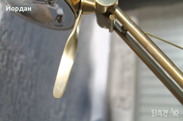 Немска настолна месингова лампа, снимка 3 - Настолни лампи - 43240608
