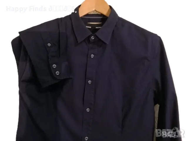Елегантна и стилна тъмносиня мъжка риза TIMEOUT XL, снимка 1